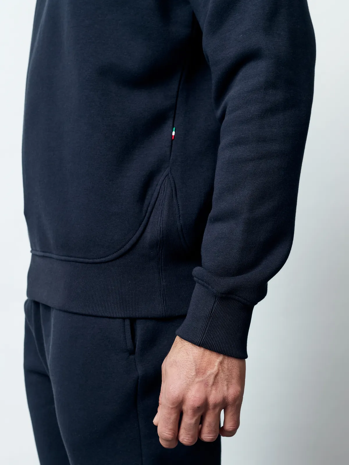 Detail: Seitennaht und Bündchen
